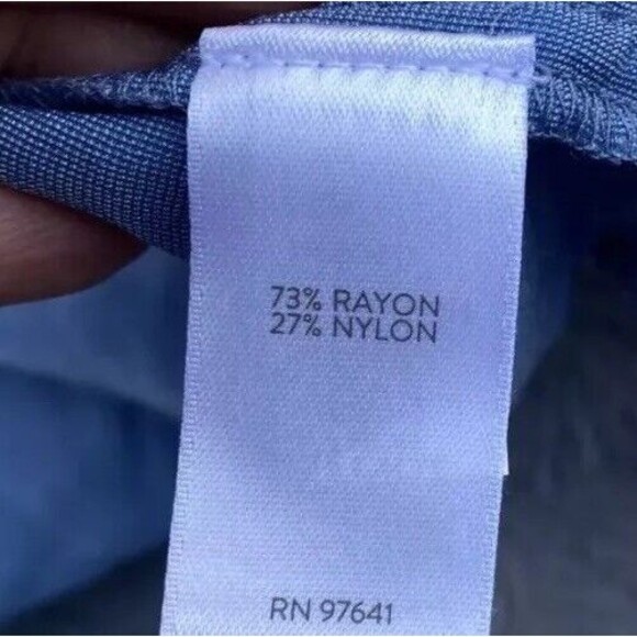 Pure Jill Elements Oversized Top Sky Blue Crushed Velvet Boxy Lagenlook Size L - Picture 12 of 14